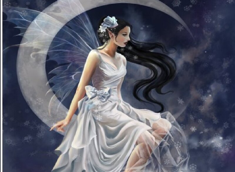Fairy with Long Black Hair
