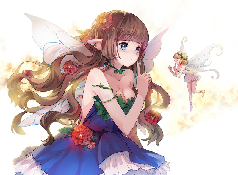 Fairy with Long Hair — Blue, Serene