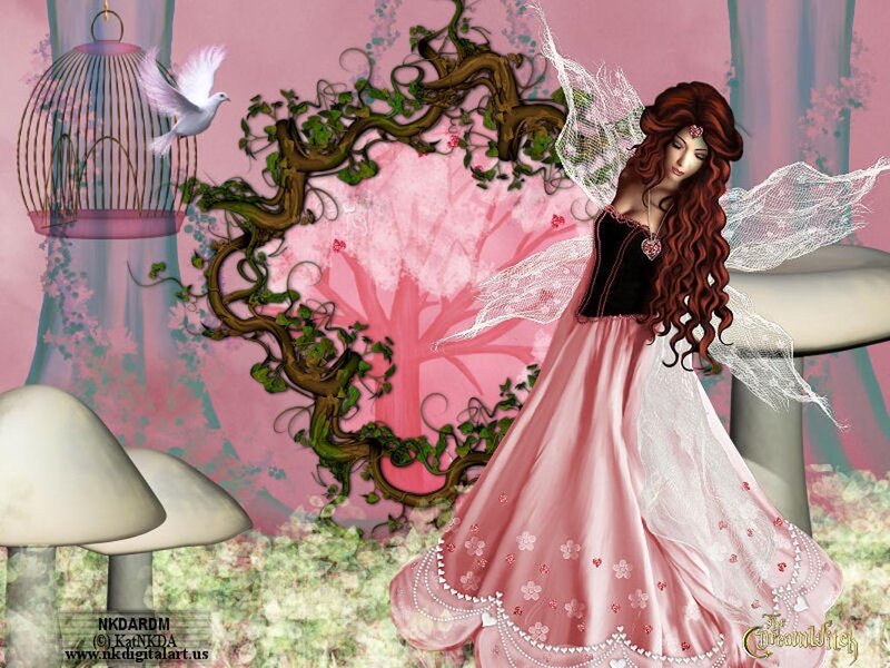 Fairy with Long Red Hair