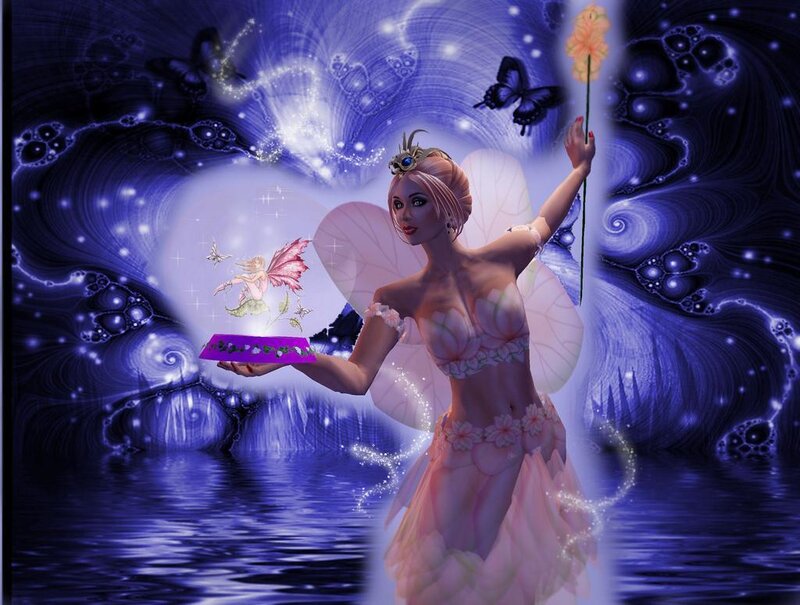 fairy with magic flower