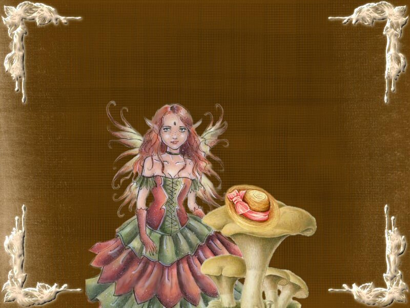 Fairy with Mushrooms