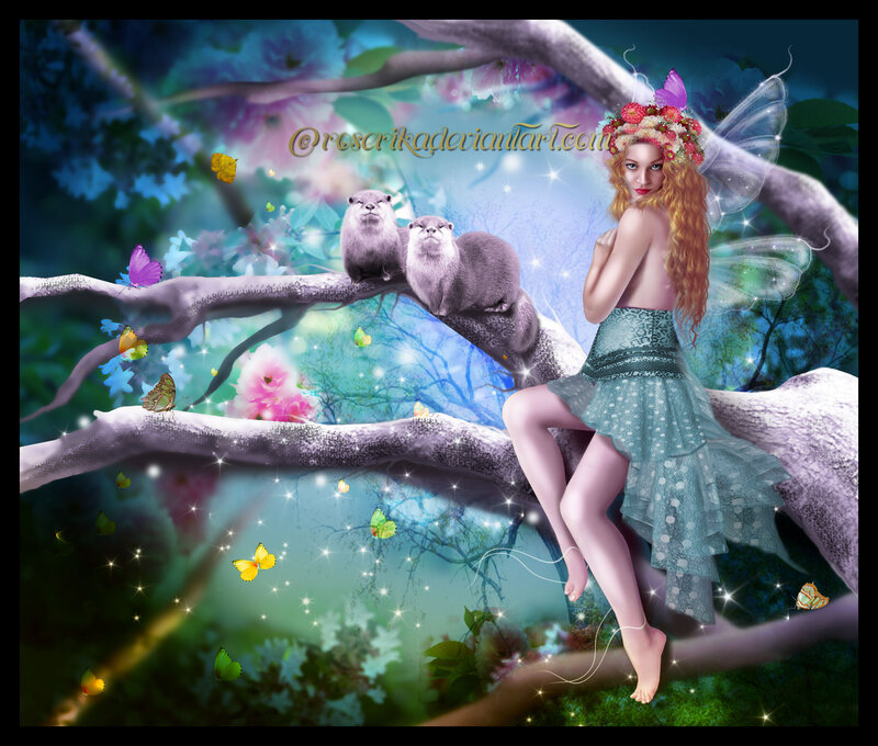 Fairy with Otters