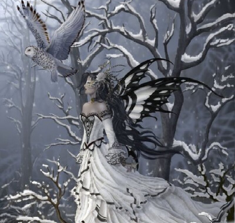 Fairy with Owl in Forest