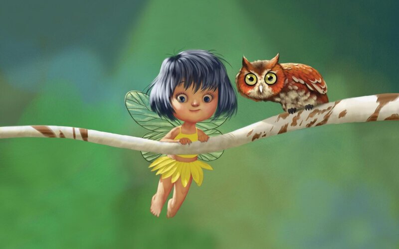 Fairy with Owl on Branch