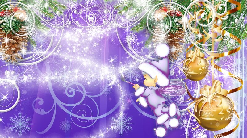 Fairy with Paintbrush — Purple