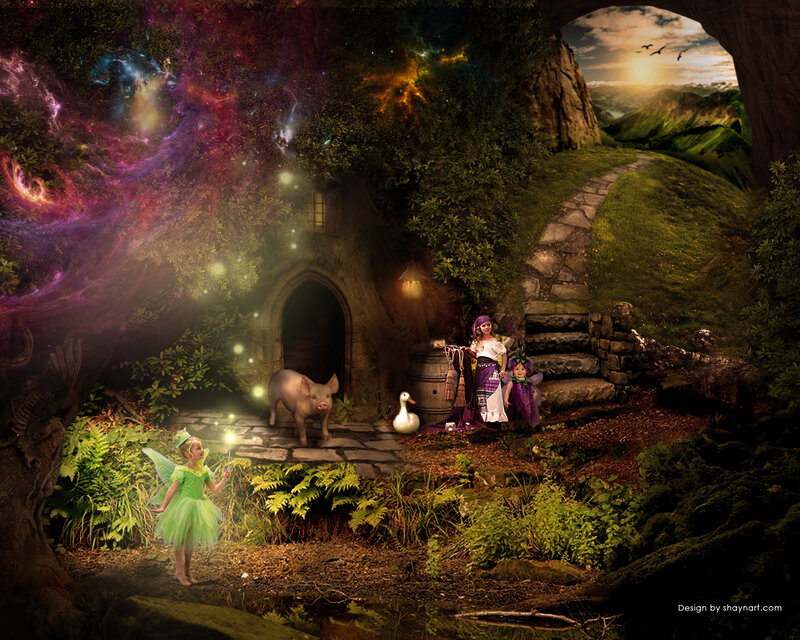 Fairy with Pig and Duck