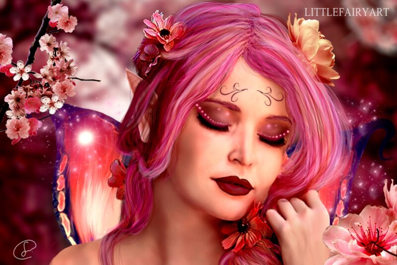 Fairy with Pink Hair — Serene