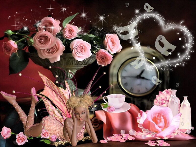 Fairy with Pink Wings — Dreamy