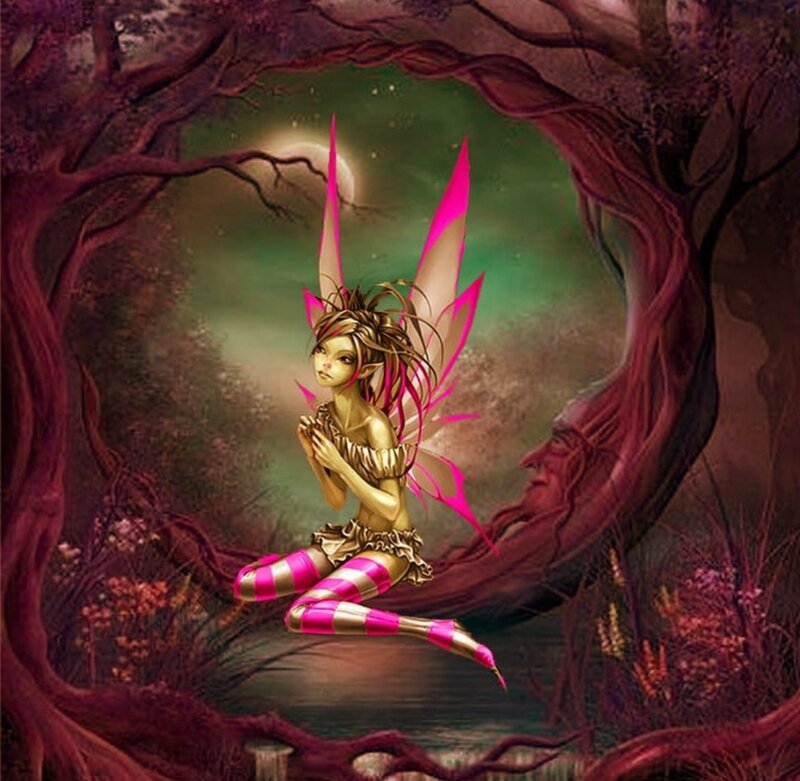 Fairy with Pink Wings — Mystical
