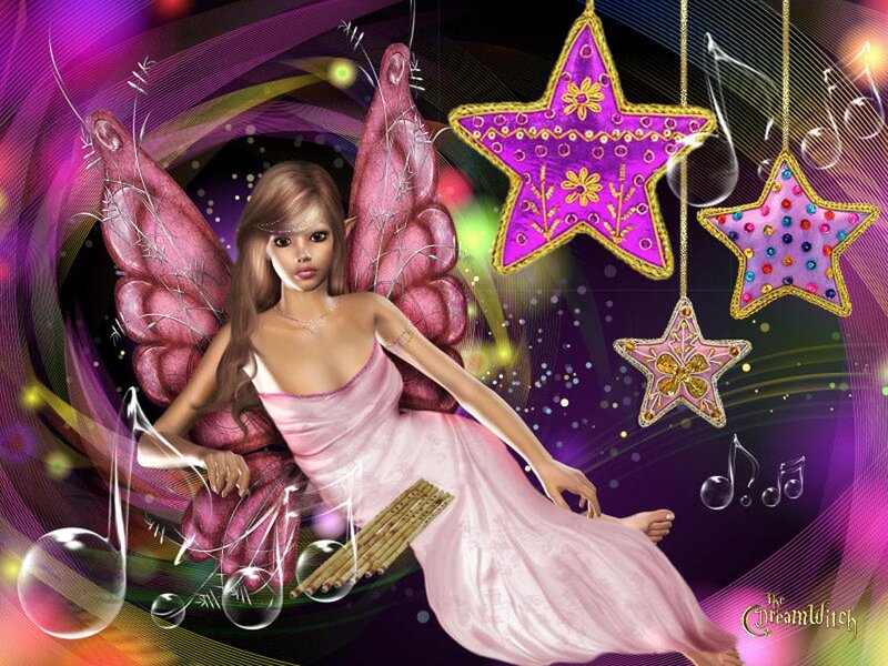 Fairy with Pink Wings — Purple