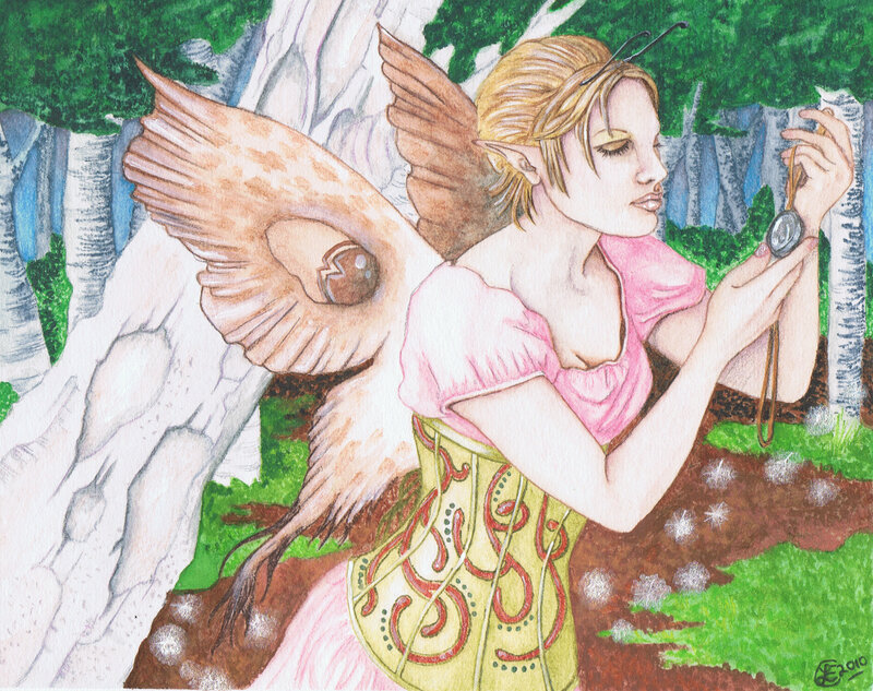 fairy with pocket watch