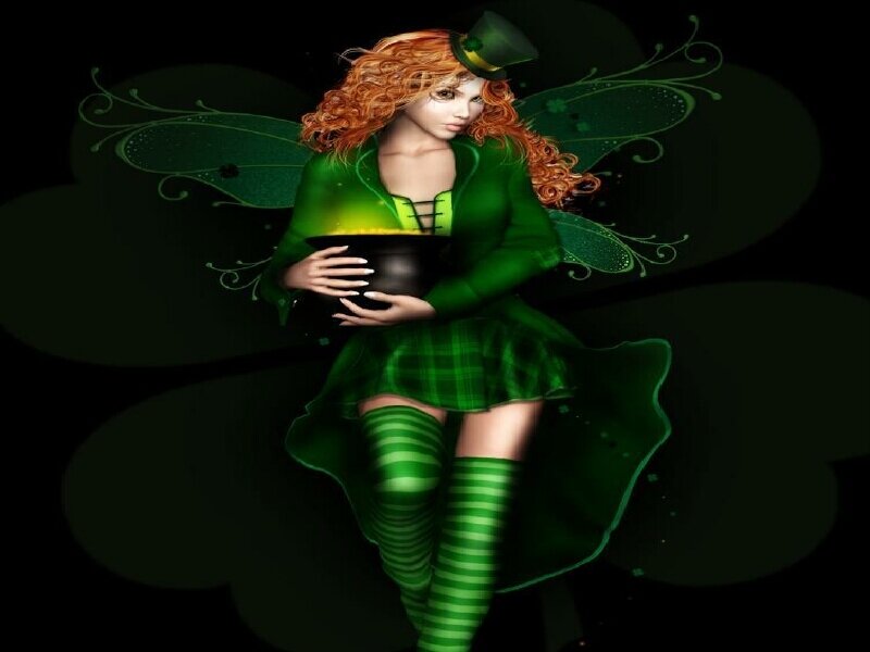fairy with pot of gold