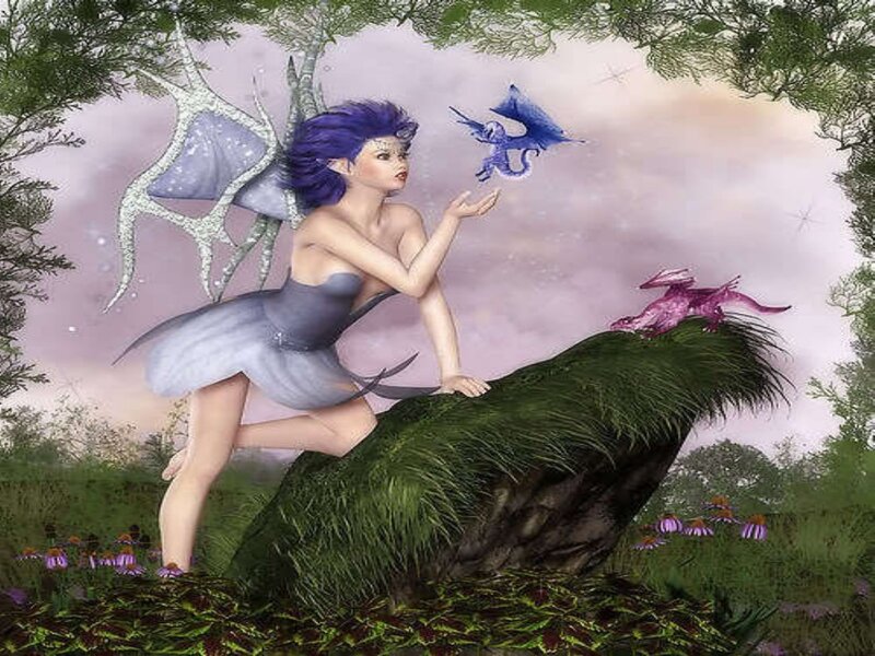 Fairy with Purple Hair — Fantasy