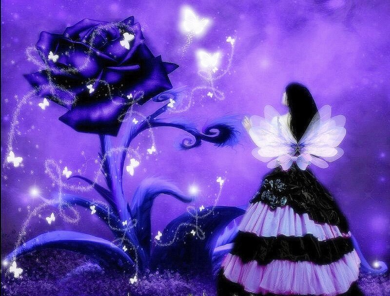 Fairy with Purple Rose — Magical