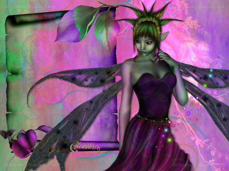 fairy with purple wings