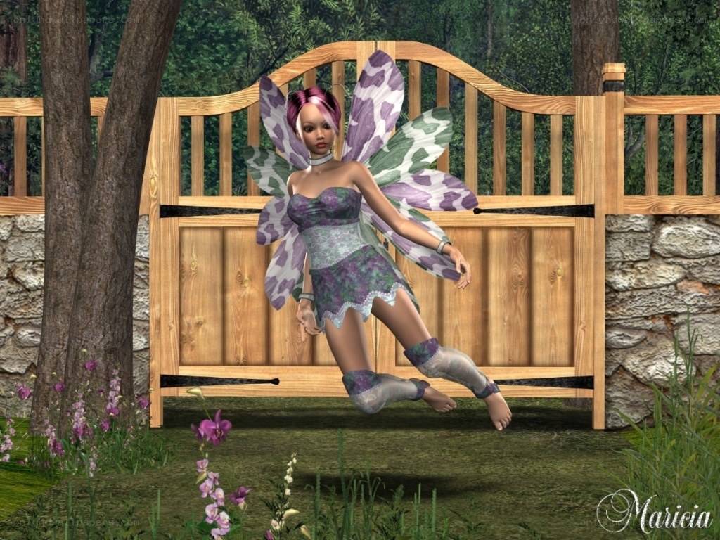 fairy with purple wings