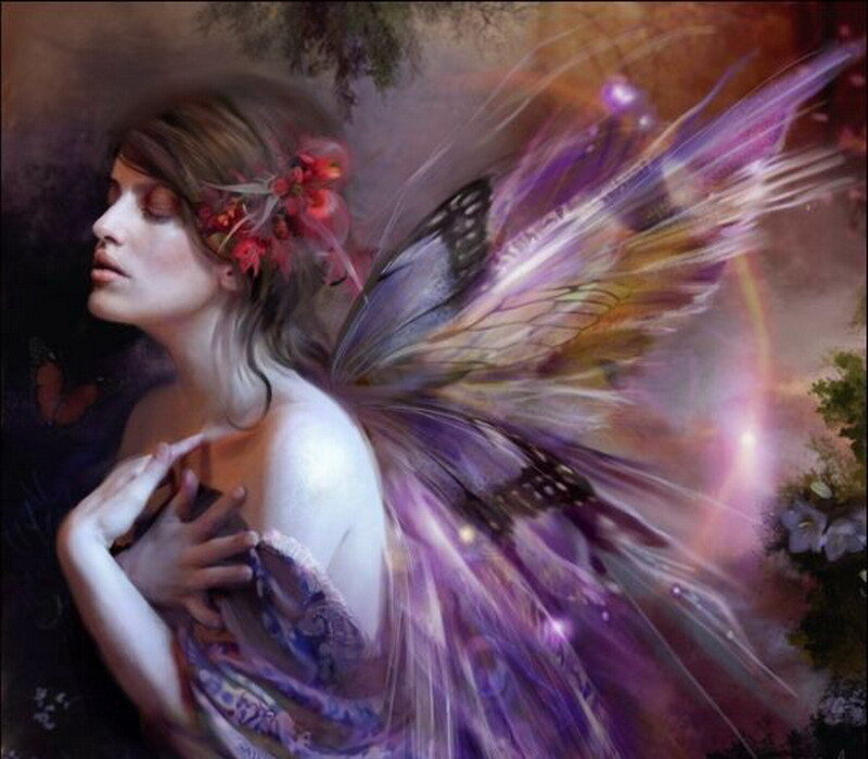 fairy with purple wings
