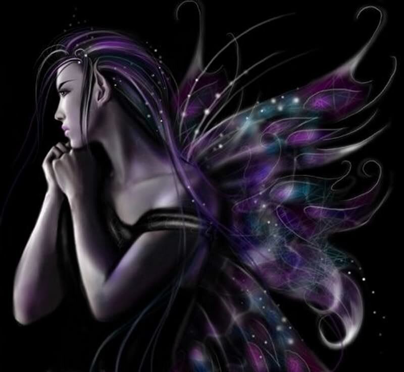 fairy with purple wings