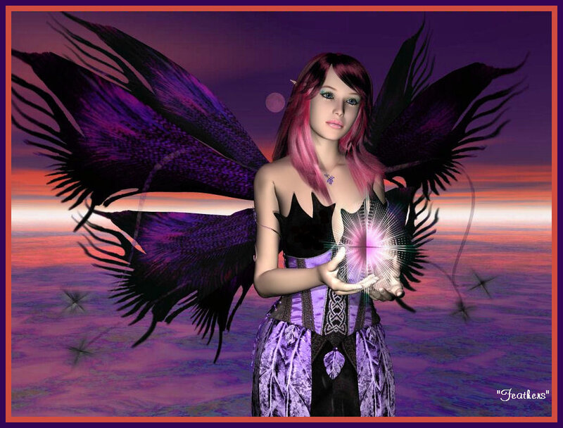 fairy with purple wings