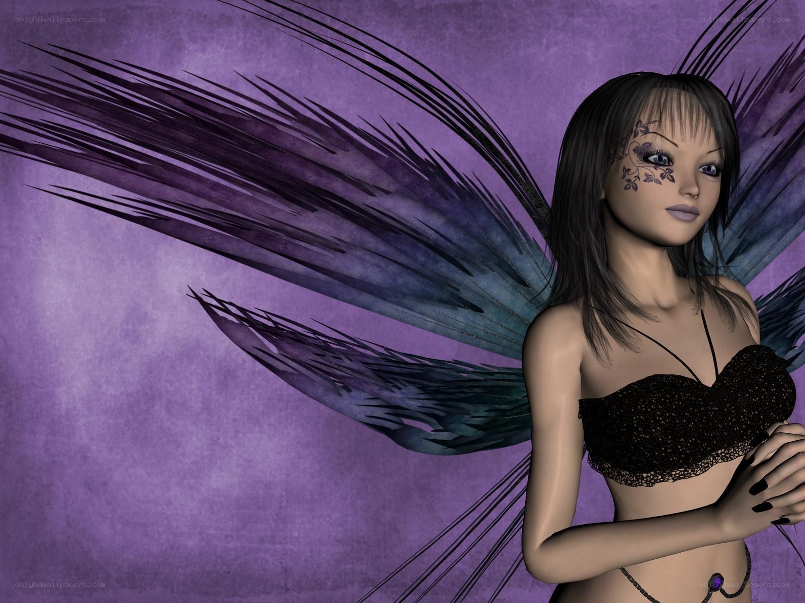 fairy with purple wings