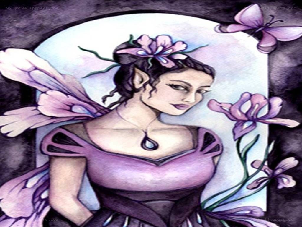 fairy with purple wings