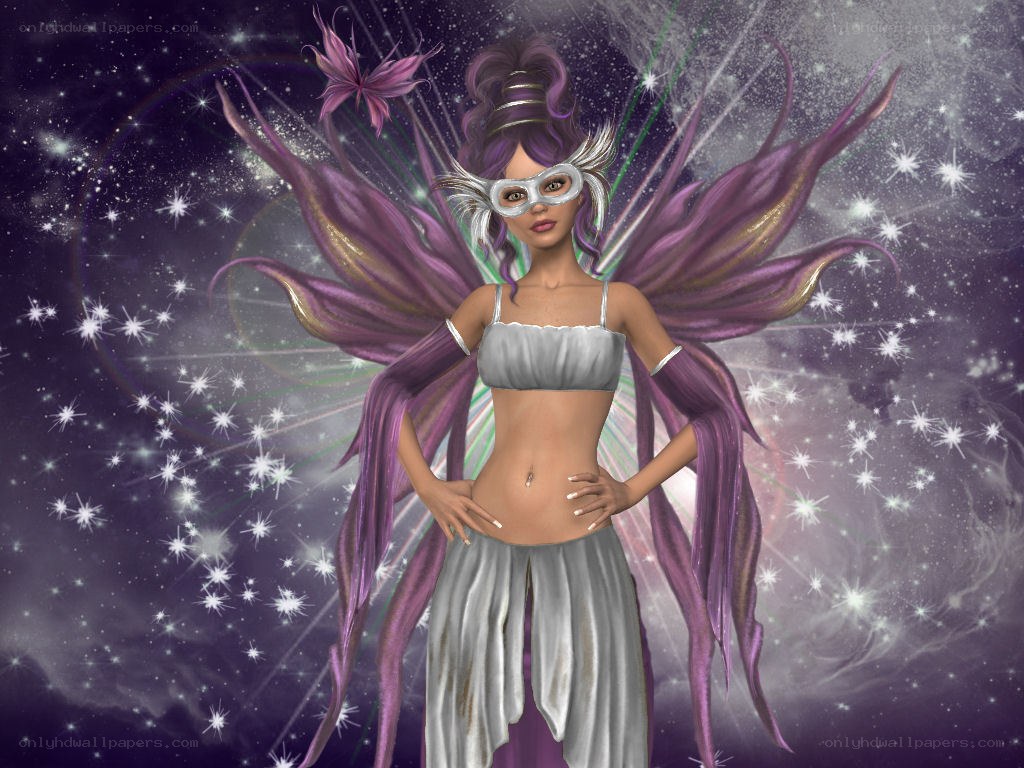 fairy with purple wings