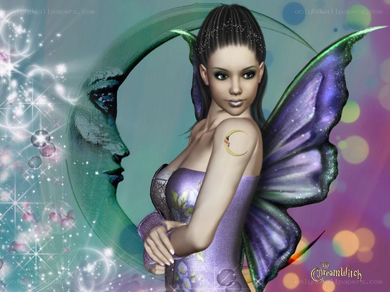 fairy with purple wings