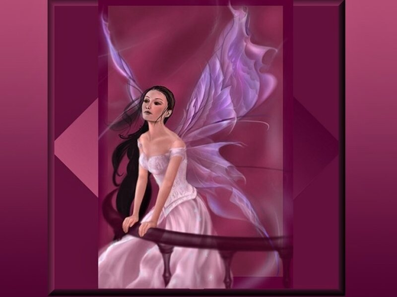Fairy with Purple Wings — Dramatic, Digital Art