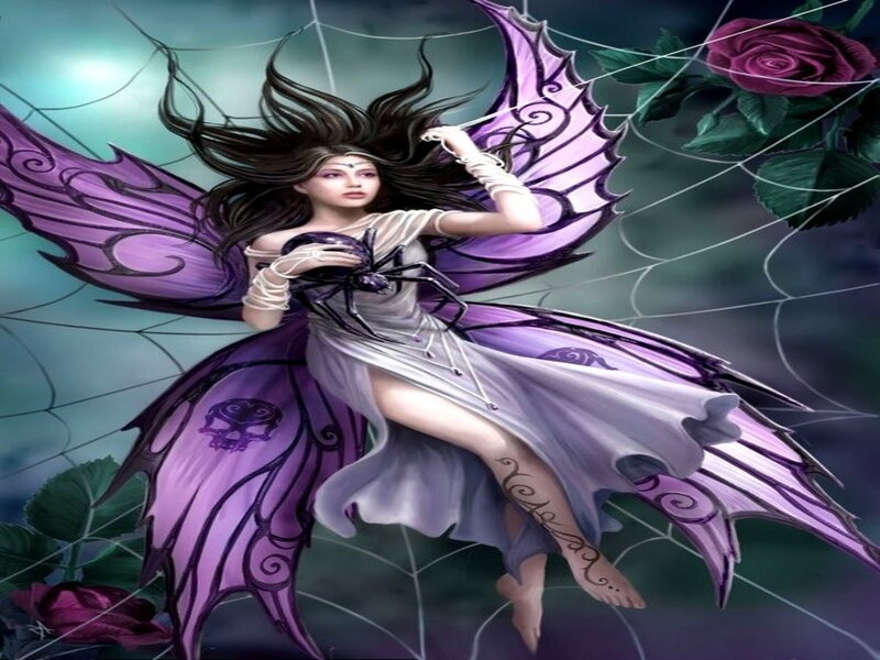 Fairy with Purple Wings — Dramatic