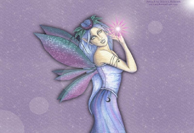 Fairy with Purple Wings — Dreamy