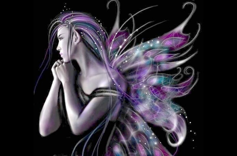 Fairy with Purple Wings — Ethereal, Night