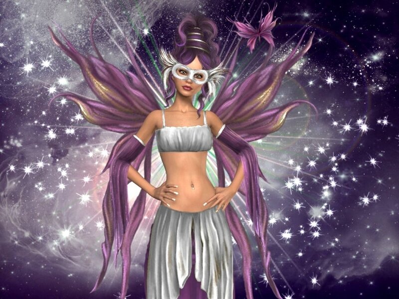 Fairy with Purple Wings — Fantastical, Night
