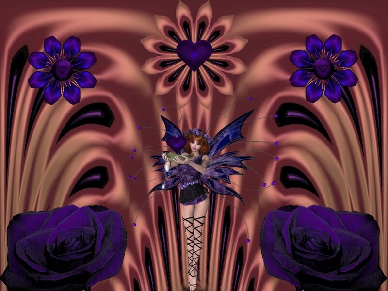 Fairy with Purple Wings — Fantastical
