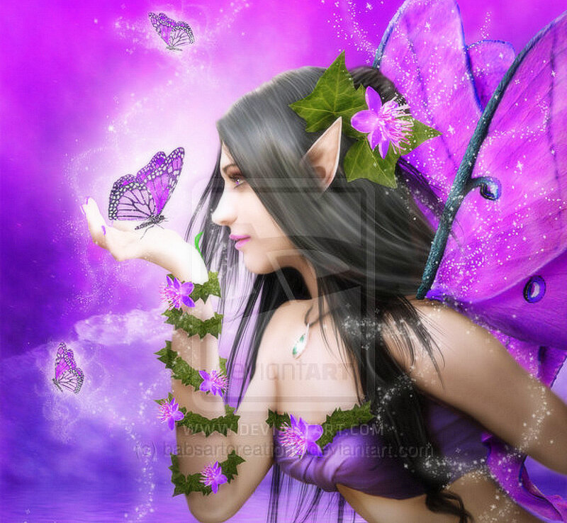 Fairy with Purple Wings — Magical