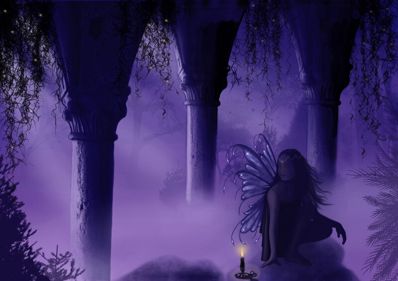 Fairy with Purple Wings — Mysterious