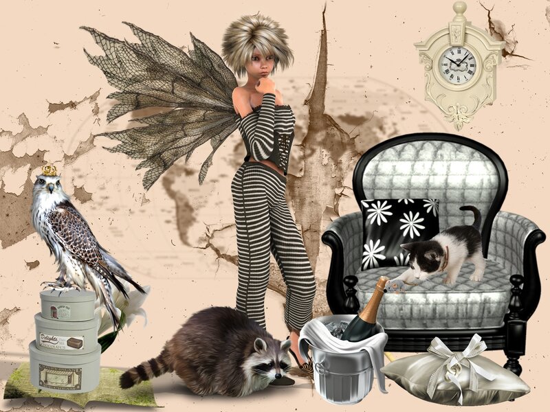 Fairy with Raccoon