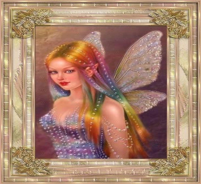 fairy with rainbow hair