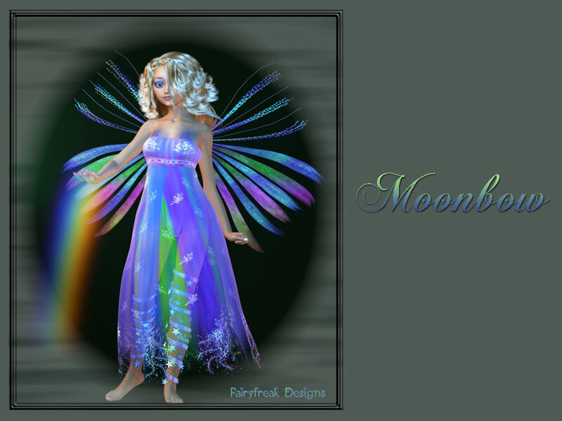 Fairy with Rainbow Wings — Purple