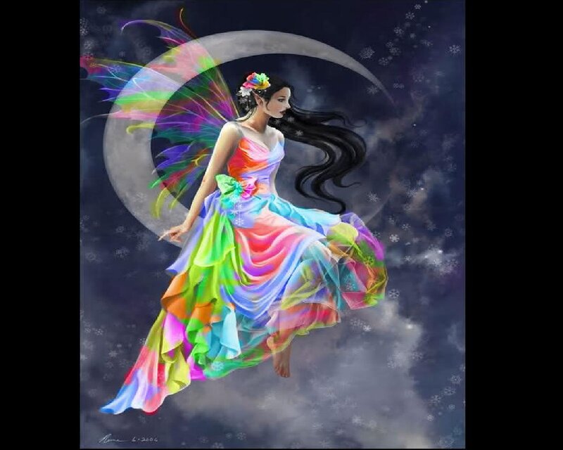 Fairy with Rainbow Wings — Serene
