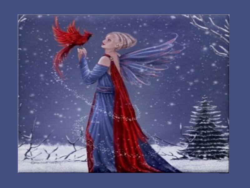 Fairy with Red Bird