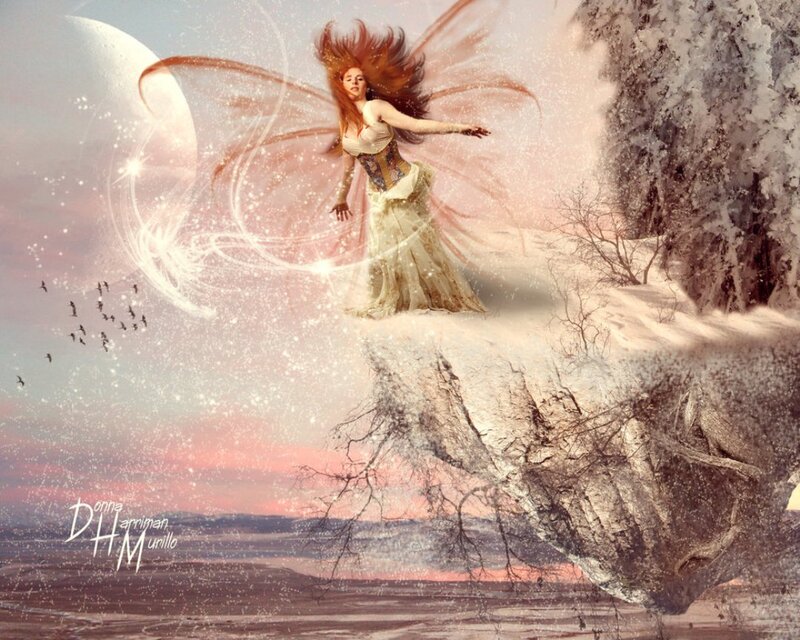 Fairy with Red Hair — Pink