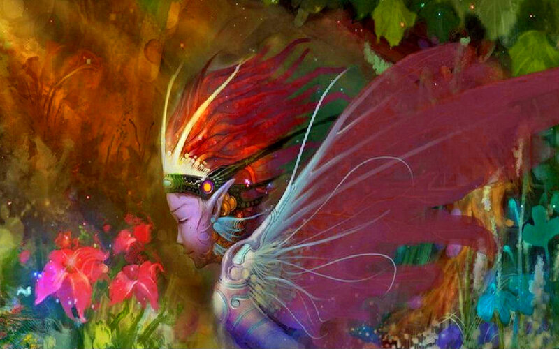 Fairy with Red Hair — Serene, Digital Art