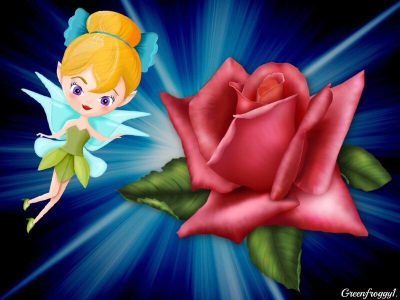 Fairy with Red Rose