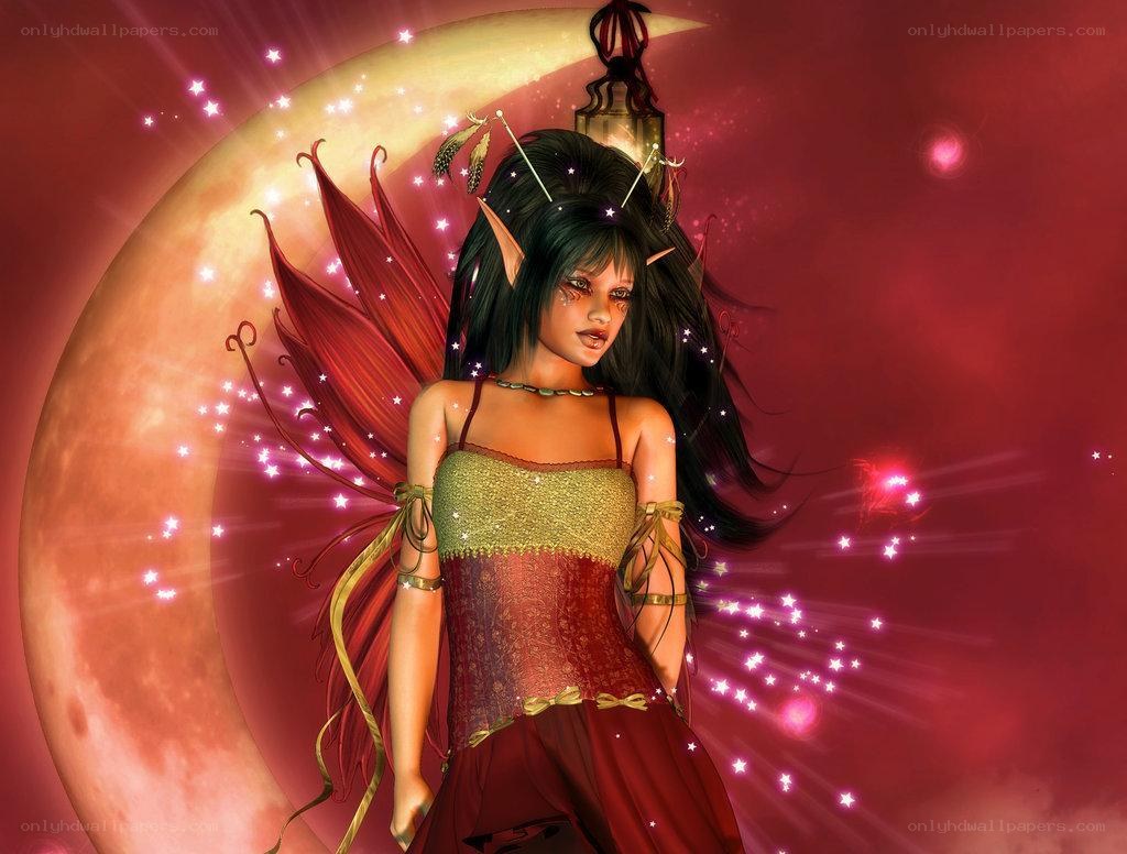 fairy with red wings