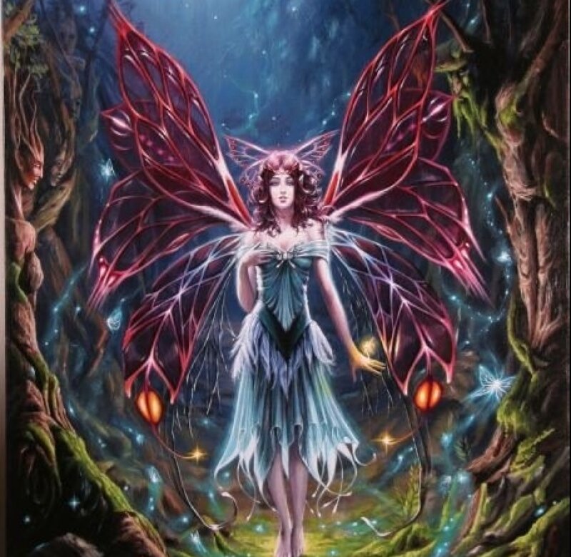 Fairy with Red Wings — Blue