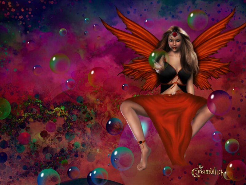 Fairy with Red Wings — Fantastical