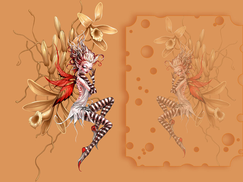 Fairy with Red Wings — Orange