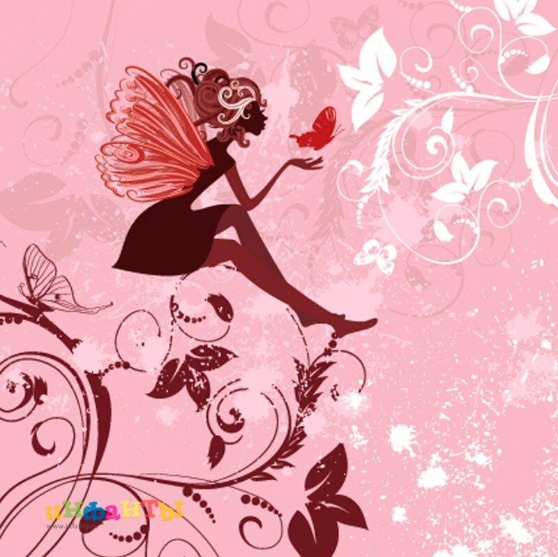 Fairy with Red Wings — Pink