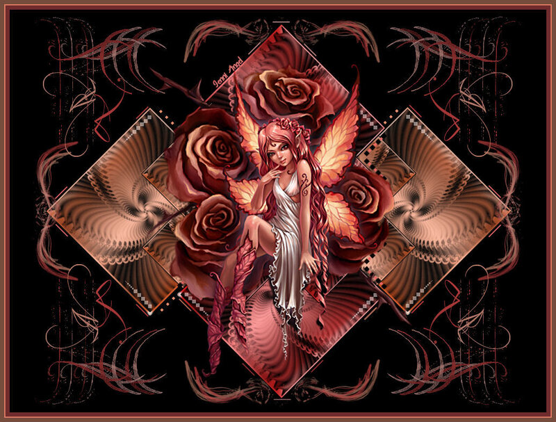 Fairy with Rose Wings