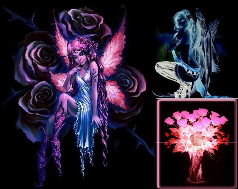 Fairy with Roses — Purple